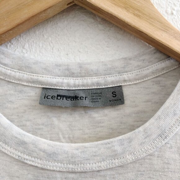 ICEBREAKER Short Sleeves Wool Blend Top Size M/L - Picture 6 of 9